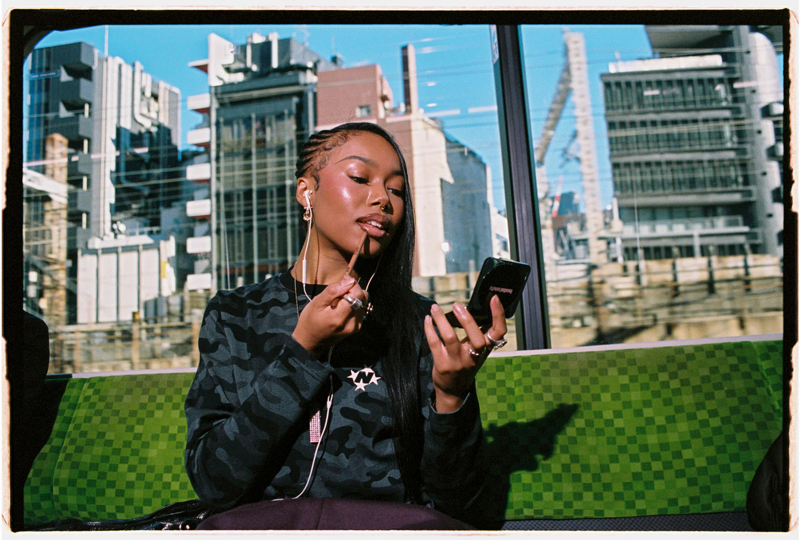 99BASED Slim Logo Longsleeve Black Camo