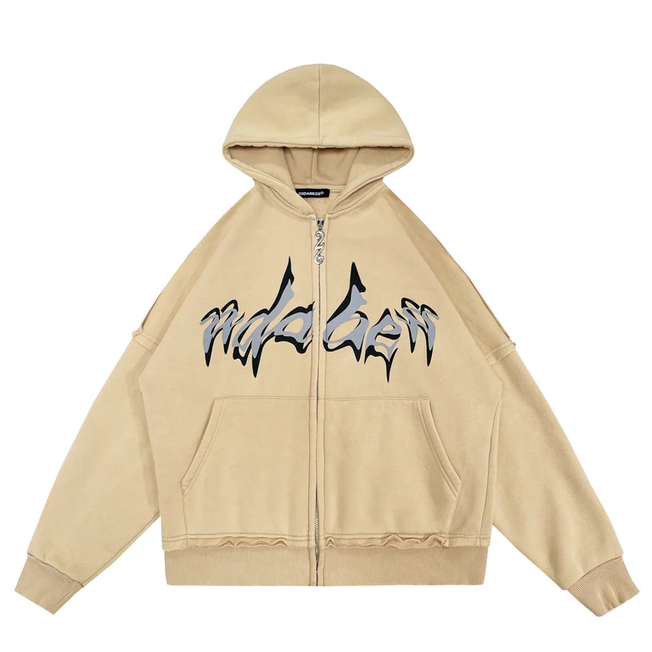 22DABE22 Washed Zipjacket Beige