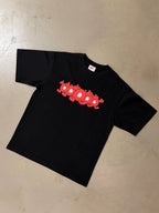 NEVER BEEN Red Logo T-Shirt Black