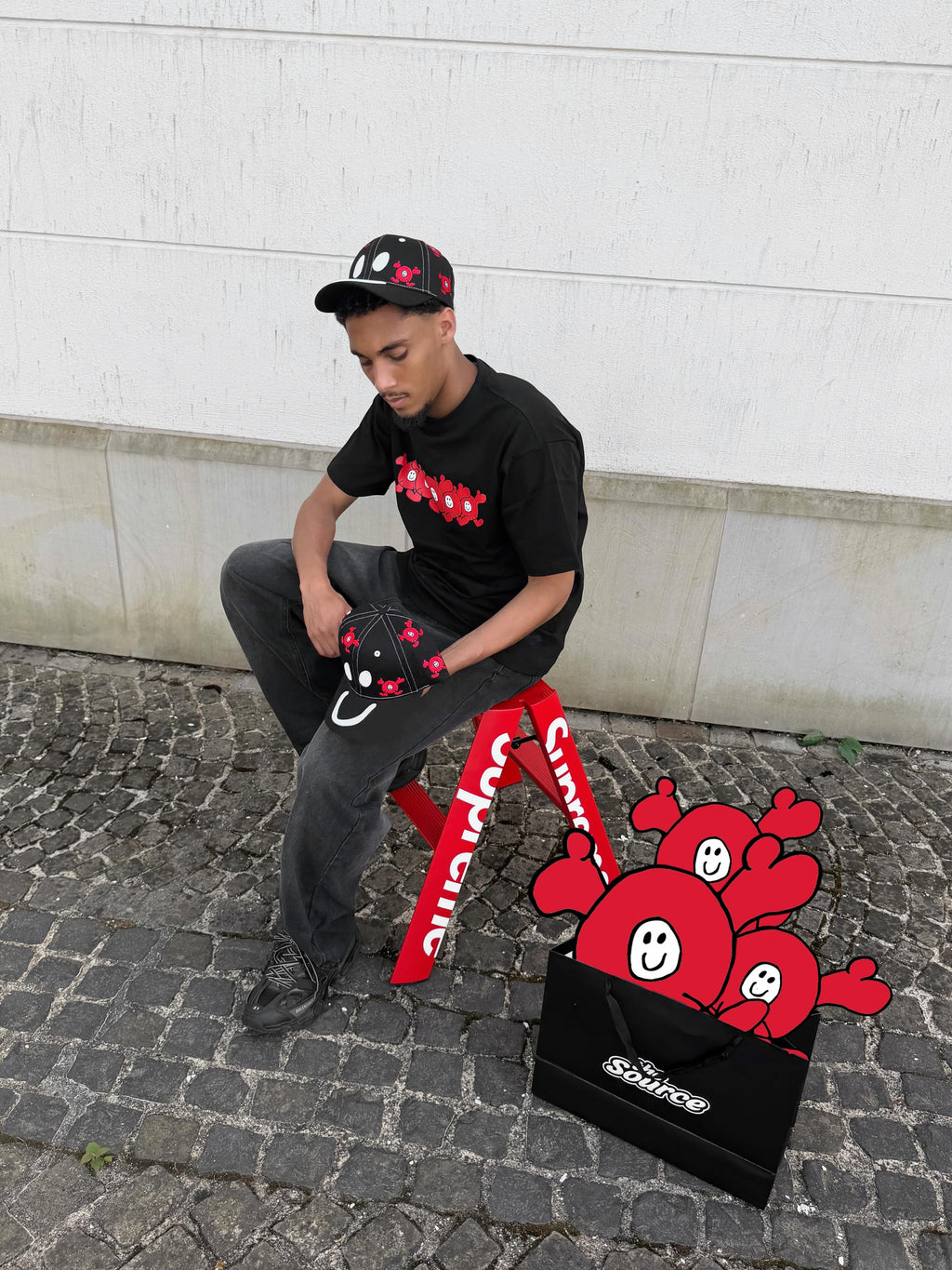 NEVER BEEN Red Logo Cap