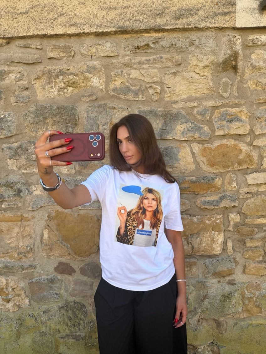 DREAMINGBUSY Kate Moss T-Shirt White