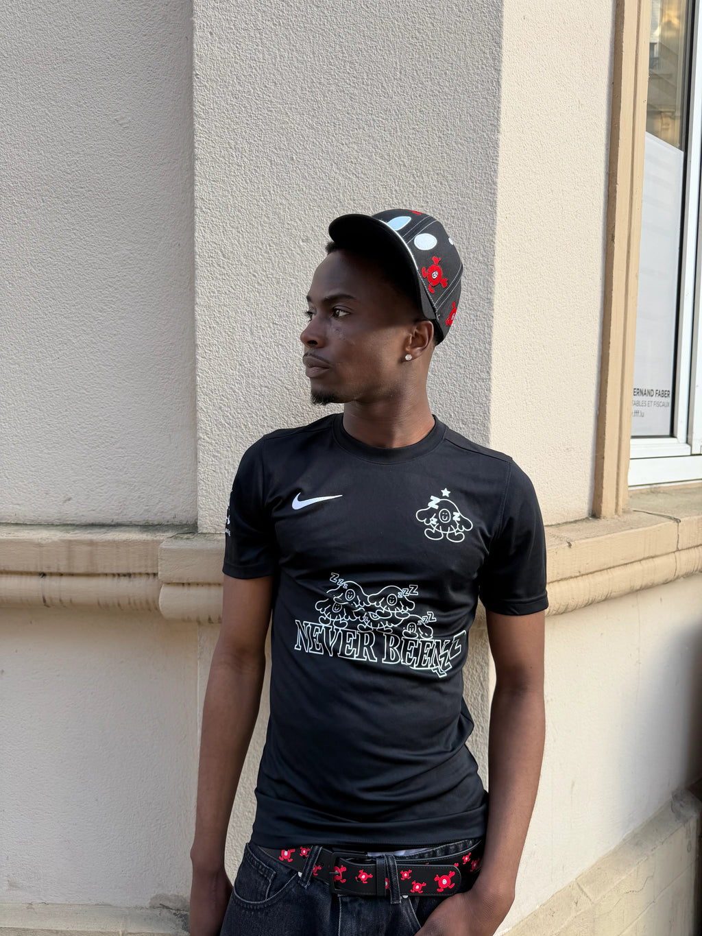 NEVER BEEN Red Logo Belt