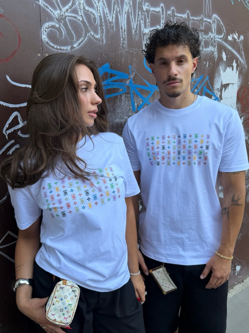 DREAMINGBUSY Mura Multi Monogram T-Shirt White