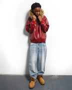 99BASED Al Capone Leather Jacket Red