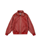 99BASED Al Capone Leather Jacket Red