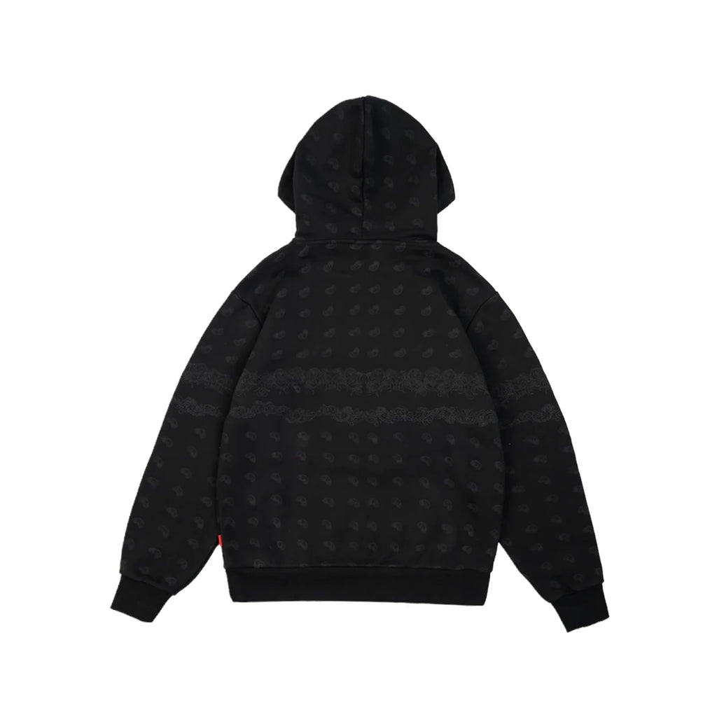 99BASED Paisley Hoodie Black