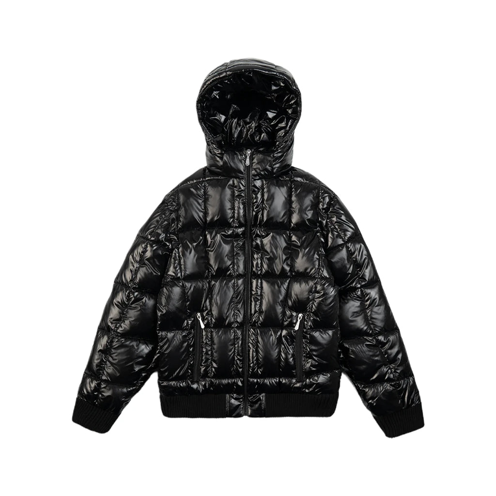 99BASED Quilted Slim Puffer Jacket Black