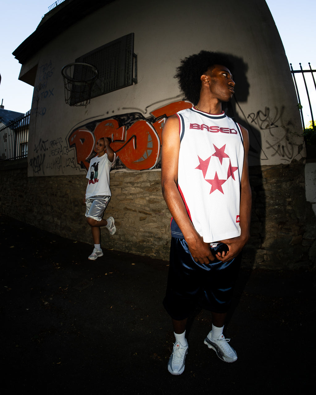 99BASED Shooter Mesh Tank Top White