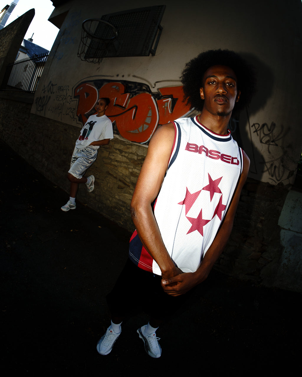 99BASED Shooter Mesh Tank Top White