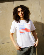 99BASED Watercolour Flag T-Shirt White