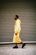 BORN BY END Oversized Crop Zip Up Yellow