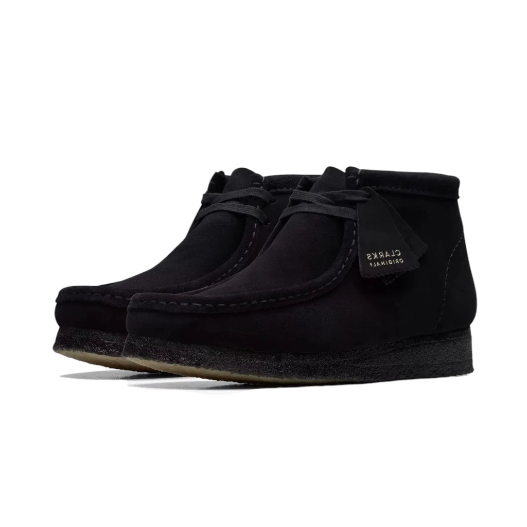 CLARKS ORIGINALS Bottines Wallabee en daim noir