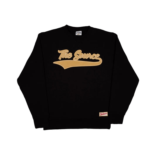 THE SOURCE "College" Crewneck Black