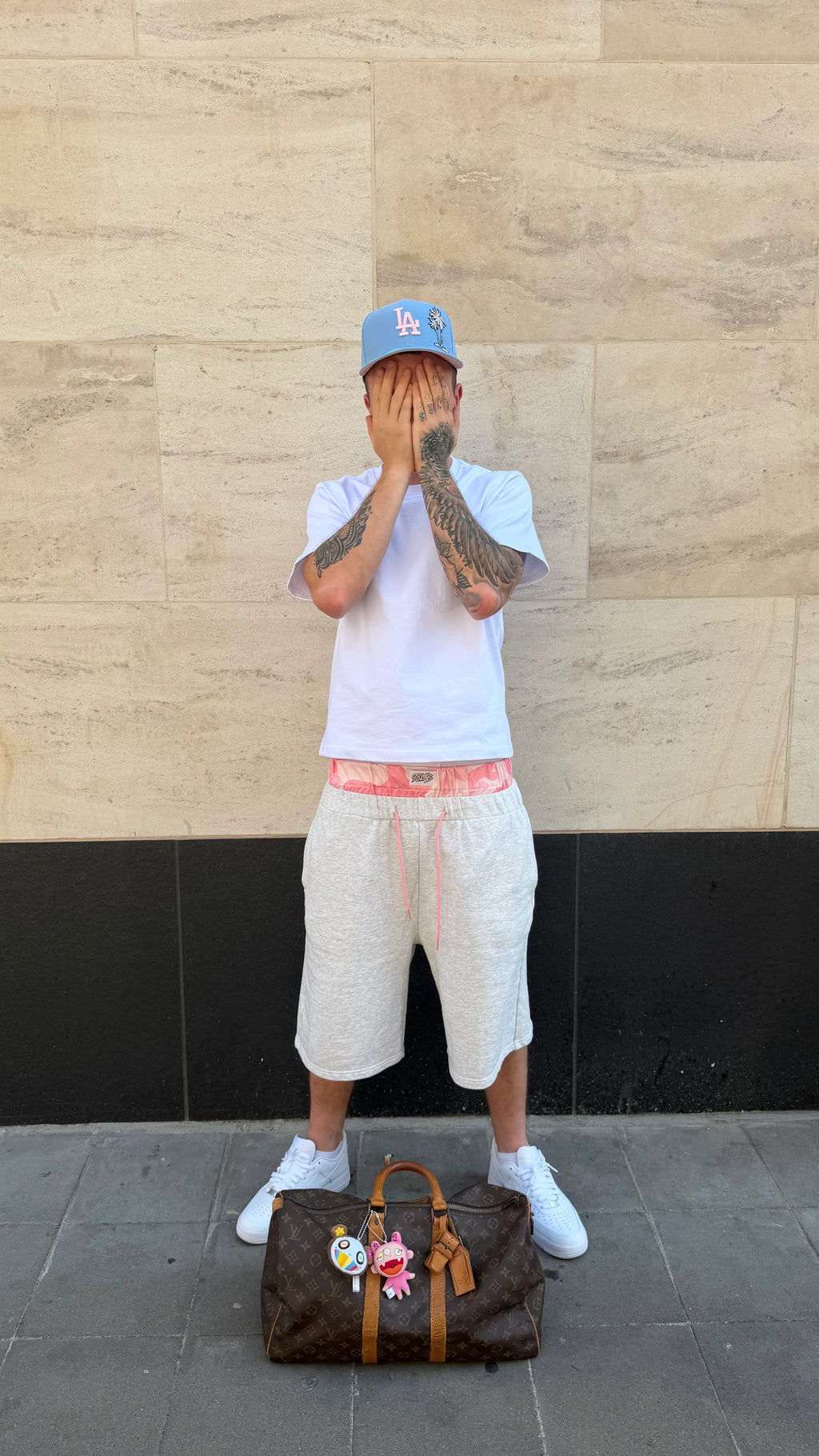 98LAB Camo Double Waist Short Grey