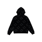 99BASED Tonal Monogram Zip Hoodie Black