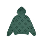 99BASED Tonal Monogram Zip Hoodie Green