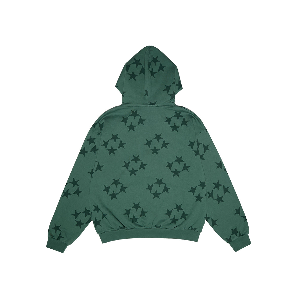 99BASED Tonal Monogram Zip Hoodie Green