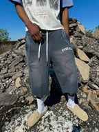 STEEZY Double Knee Long Short Navy