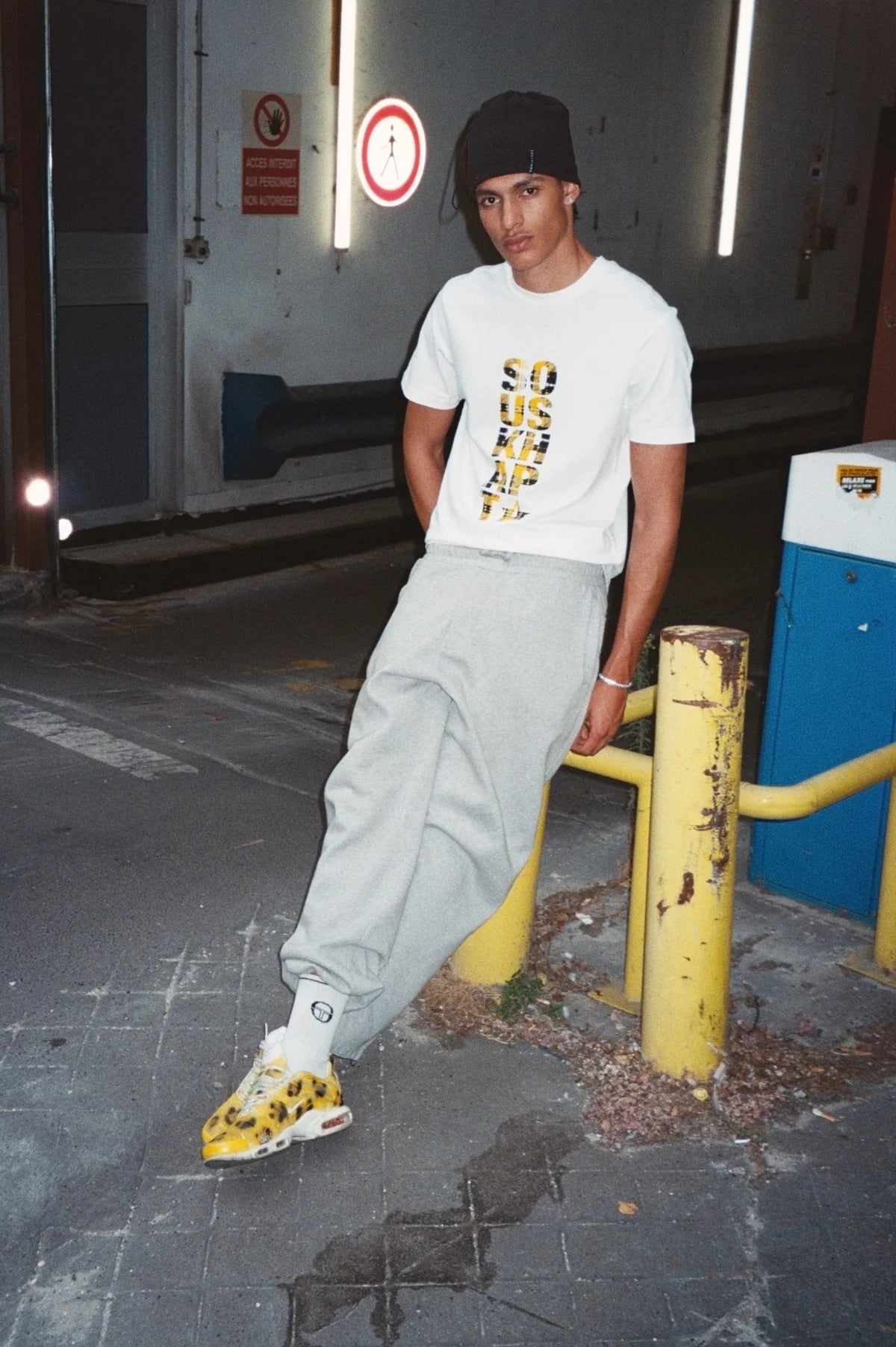 SOUSKHAPTA Tartan T-Shirt White Yellow