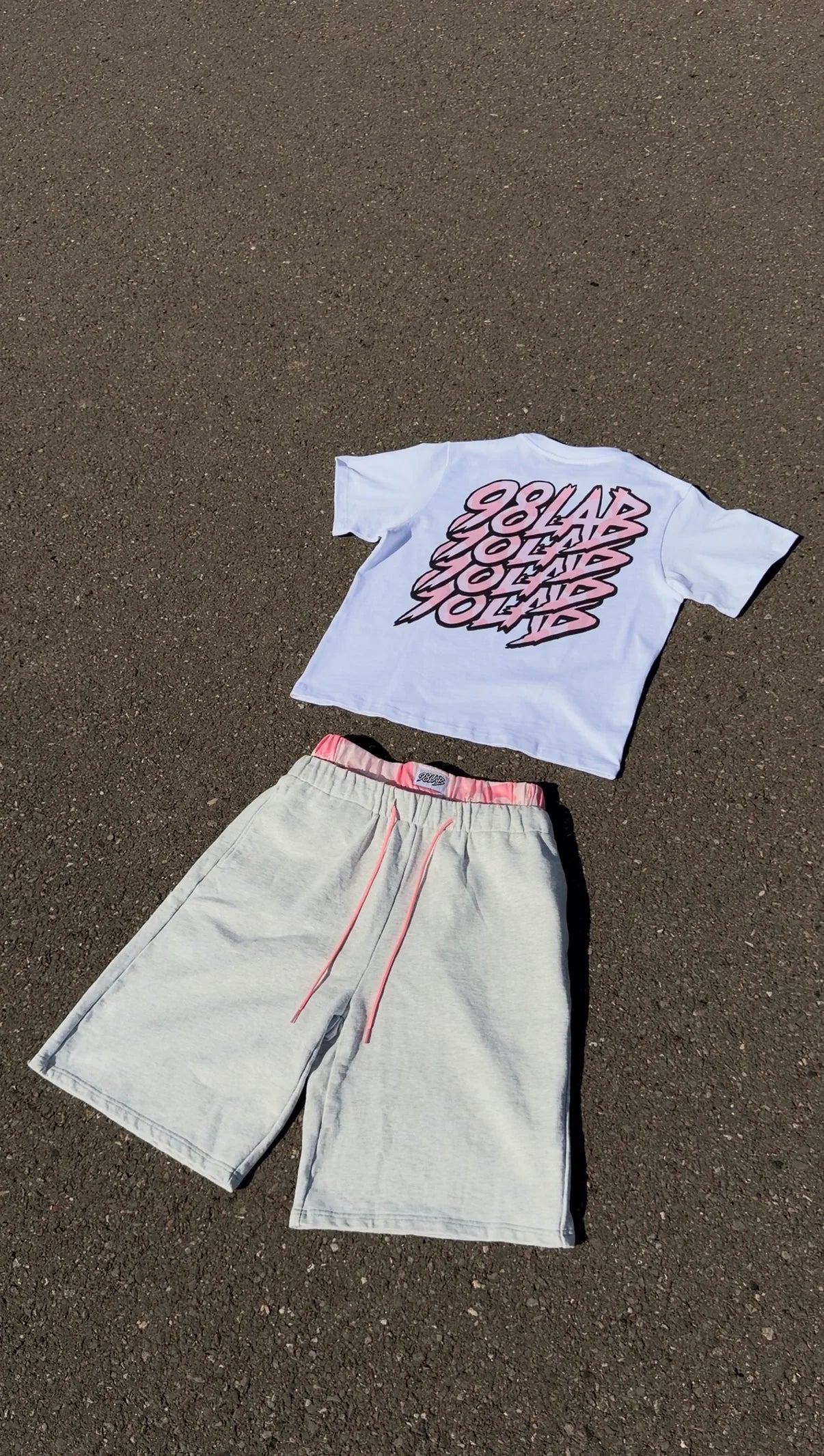 98LAB Camo Double Waist Short Grey