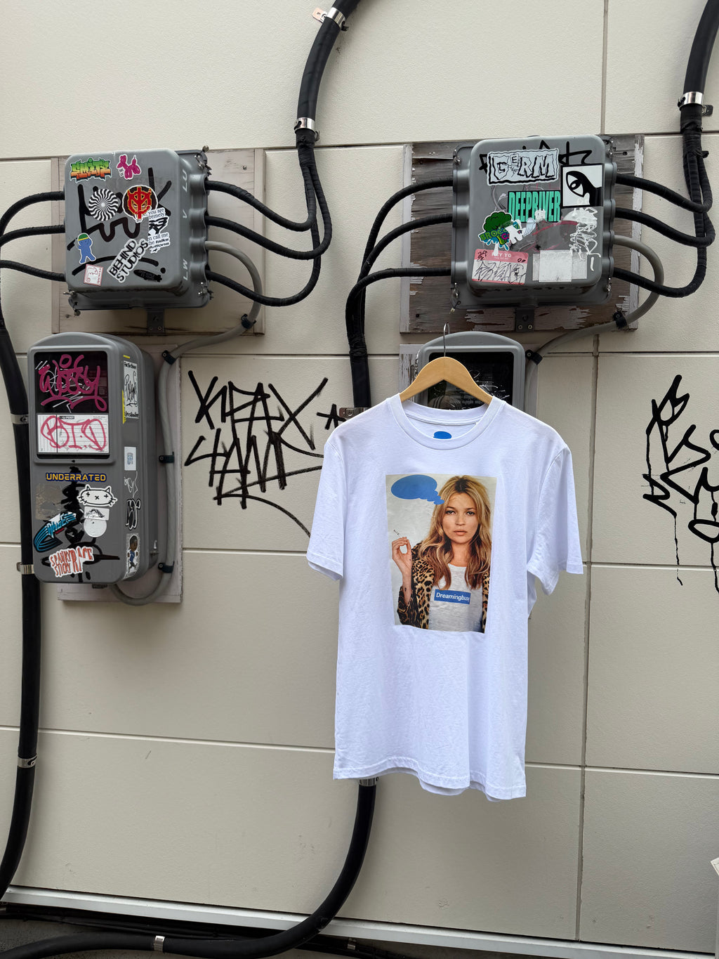 DREAMINGBUSY Kate Moss T-Shirt White