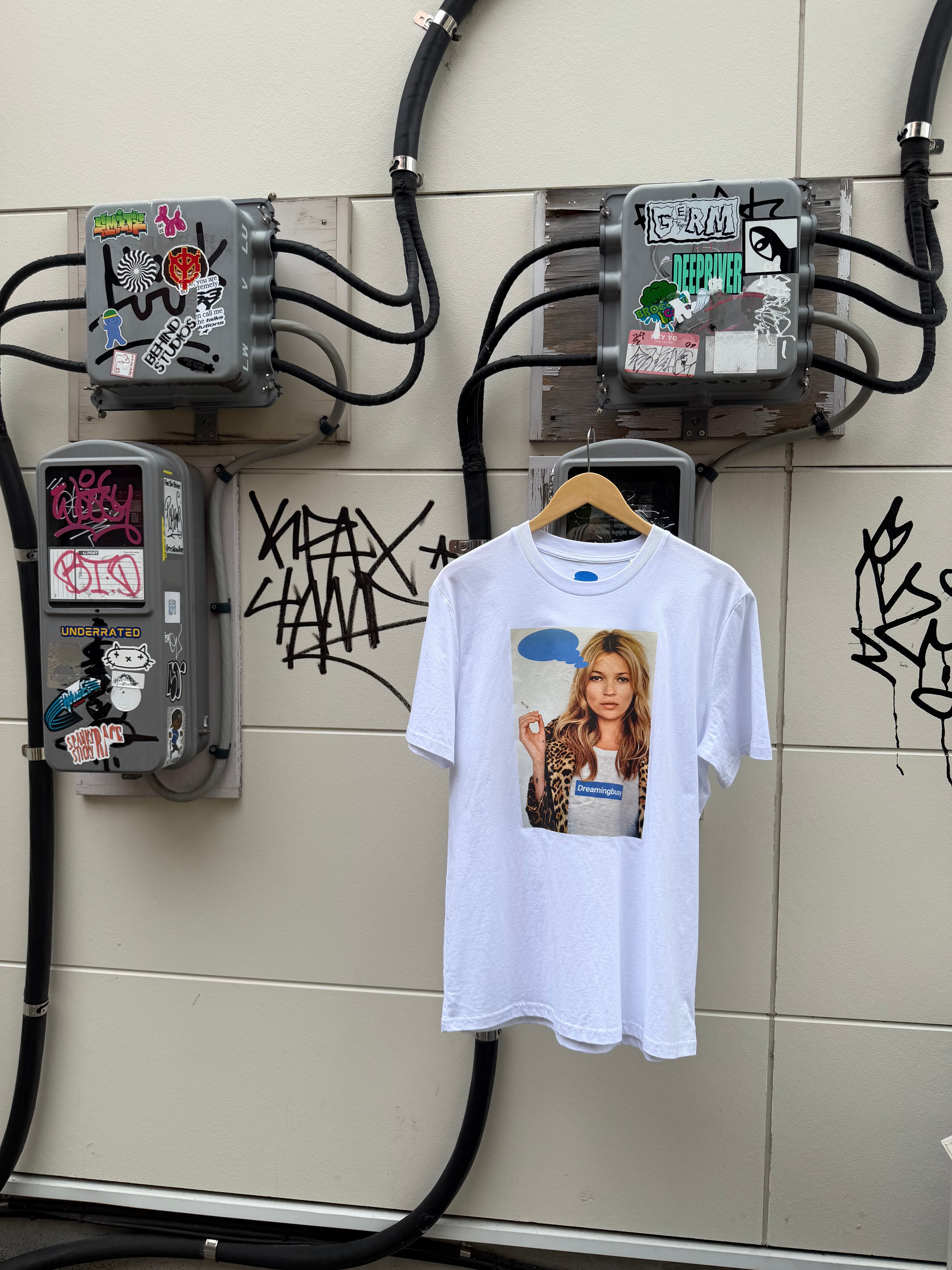 DREAMINGBUSY Kate Moss T-Shirt White