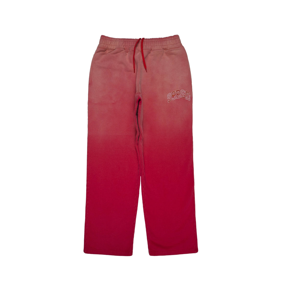 99BASED Deconstructed Sweatpants Faded Red