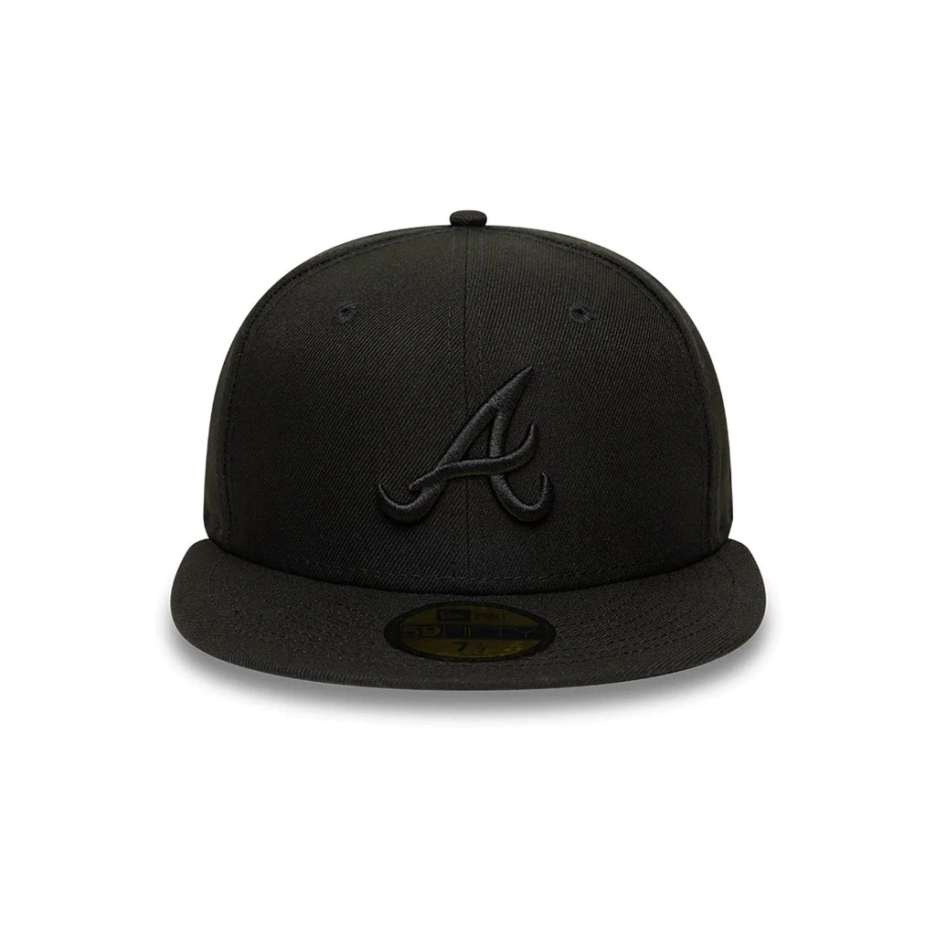 NEW ERA Atlanta Braves MLB Black on Black 59FIFTY Fitted Cap