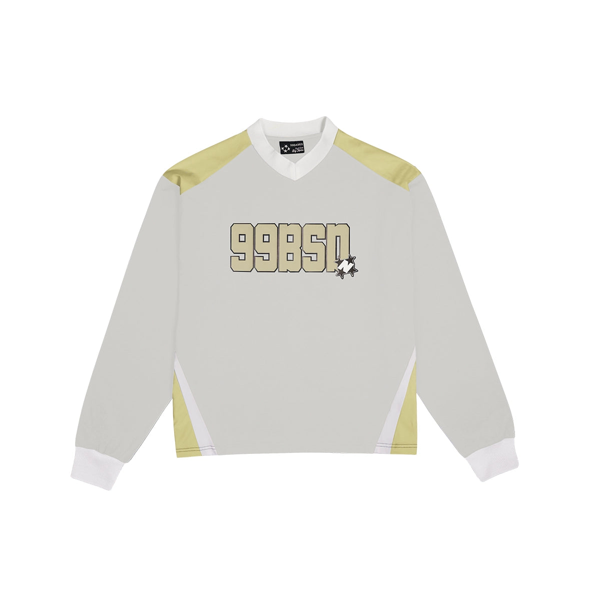 99BASED Jersey L/S Light Grey Yellow