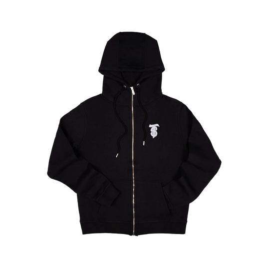 THE SOURCE Reflective Logo Zipper Black