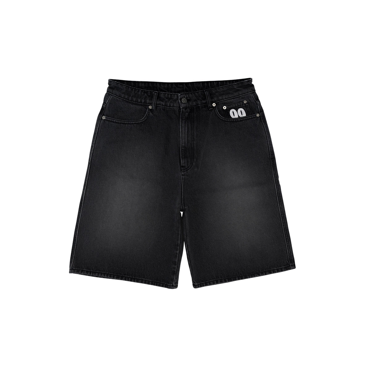 99BASED Shining Stars Denim Shorts Washed Black