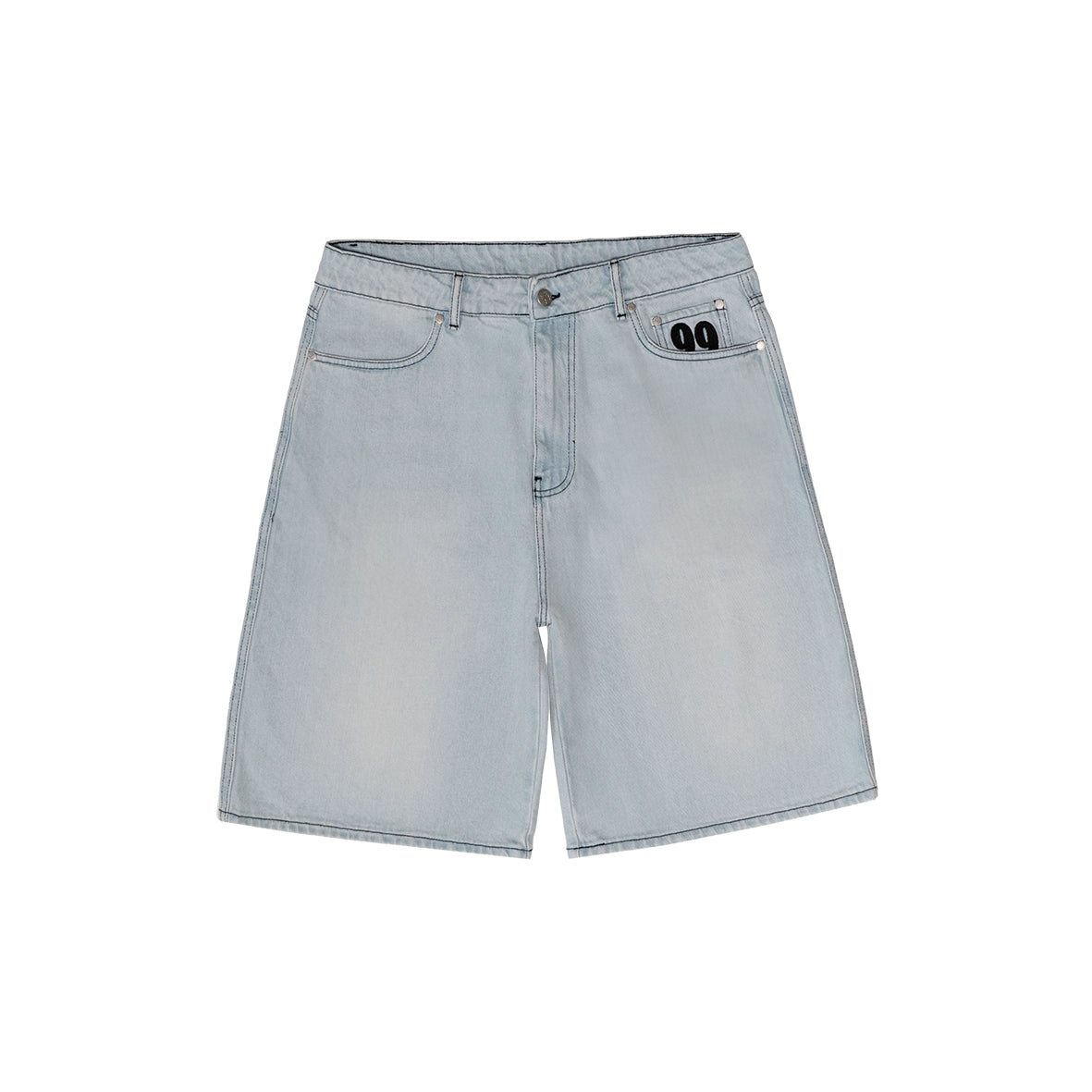 99BASED Shining Stars Denim Shorts Raw Beige