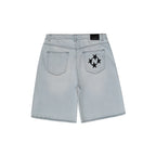 99BASED Shining Stars Denim Shorts Raw Beige