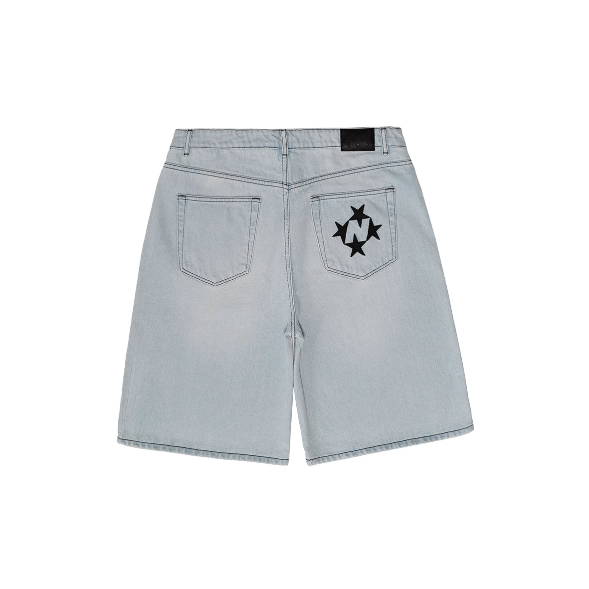 99BASED Shining Stars Denim Shorts Raw Beige