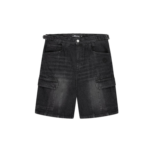 VICINITY Washed Black Denim Cargo Jorts