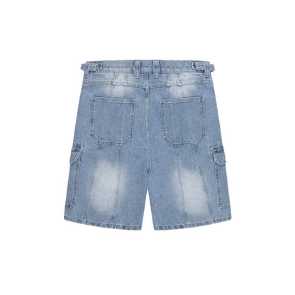 VICINITY Blue Washed Denim Cargo Jorts