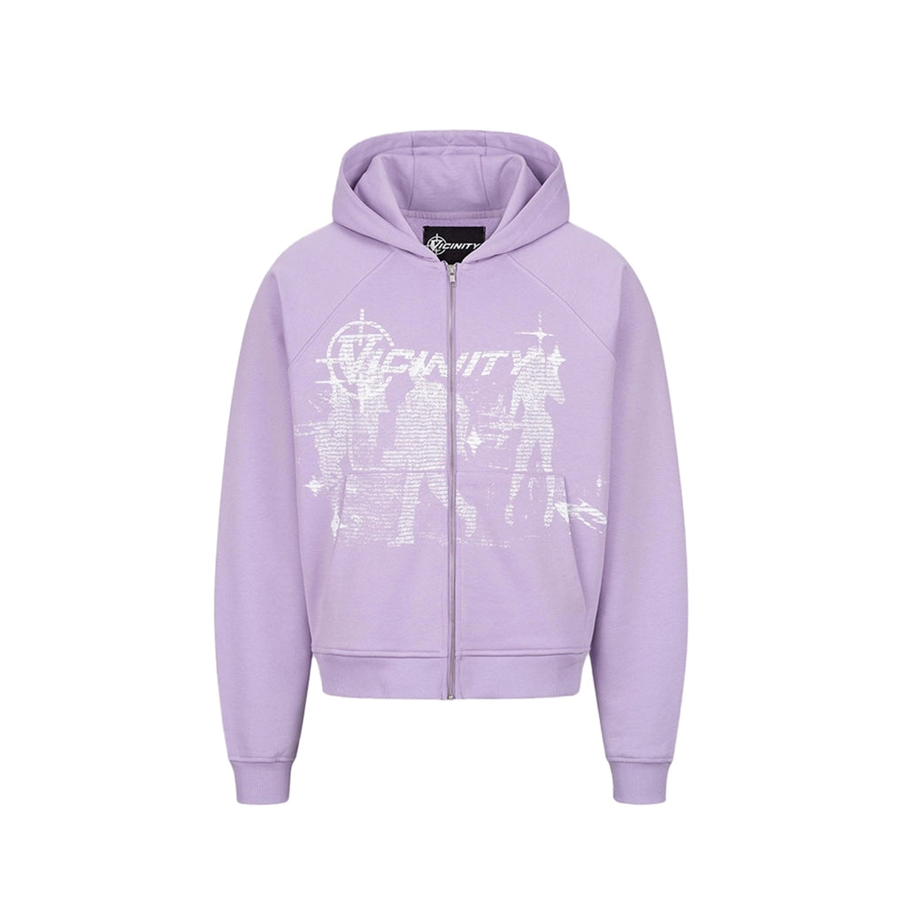 VICINITY Binary Zip Hoodie Lavender