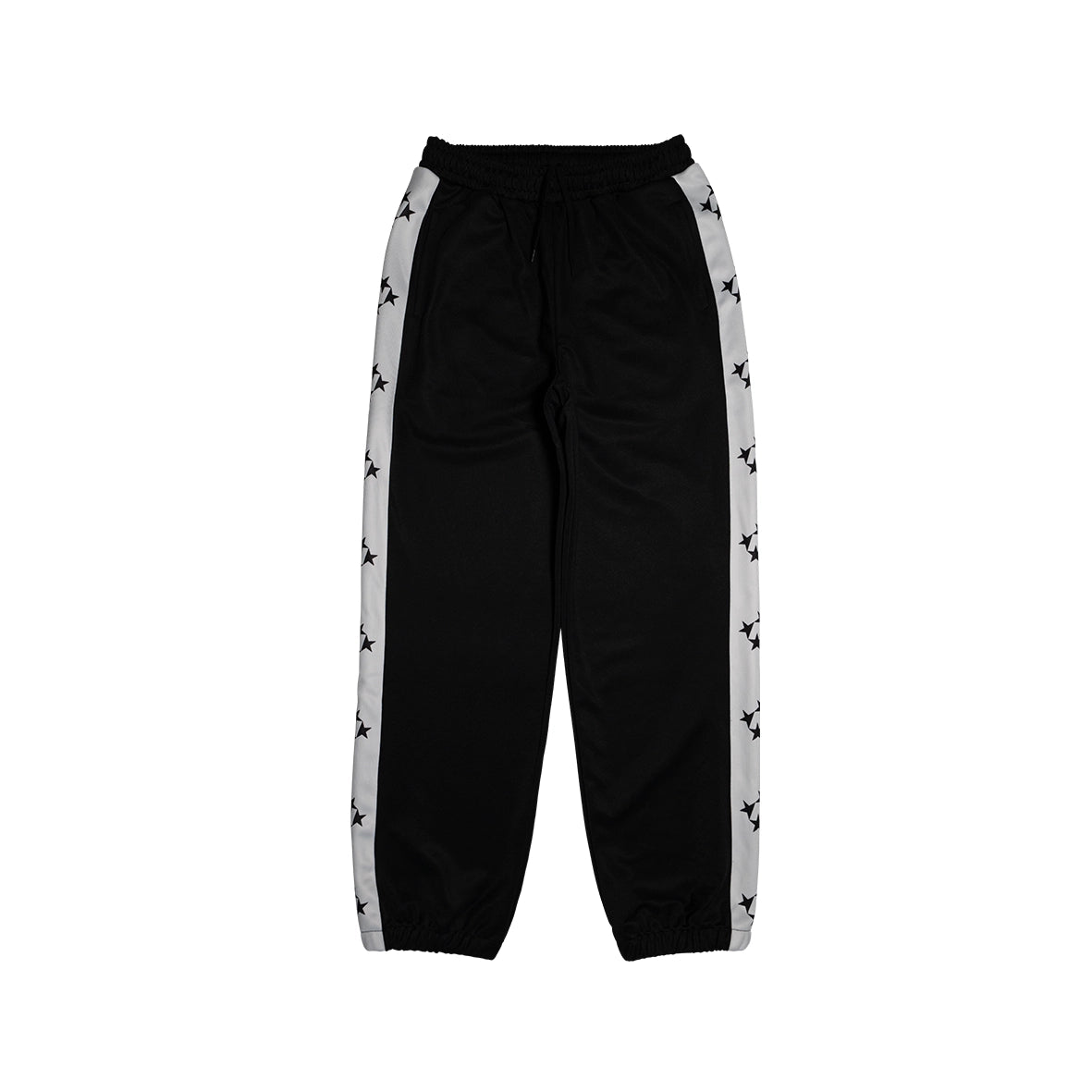 99BASED Logo Tape Track Pants Black