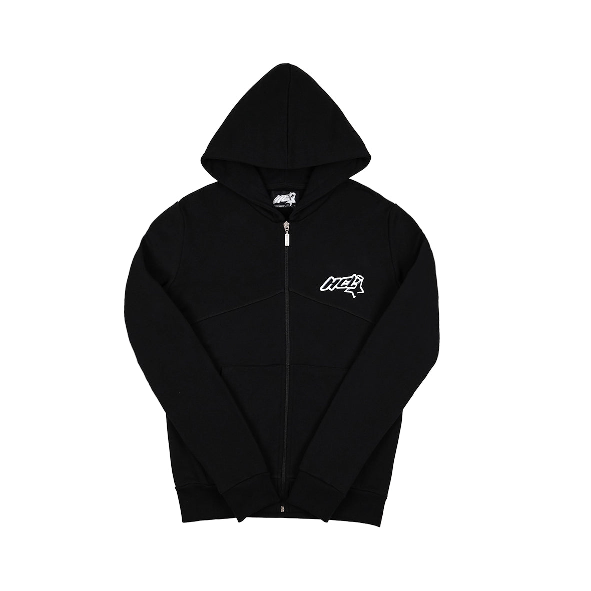 HUSTLER CLUB Zip Hoodie Black