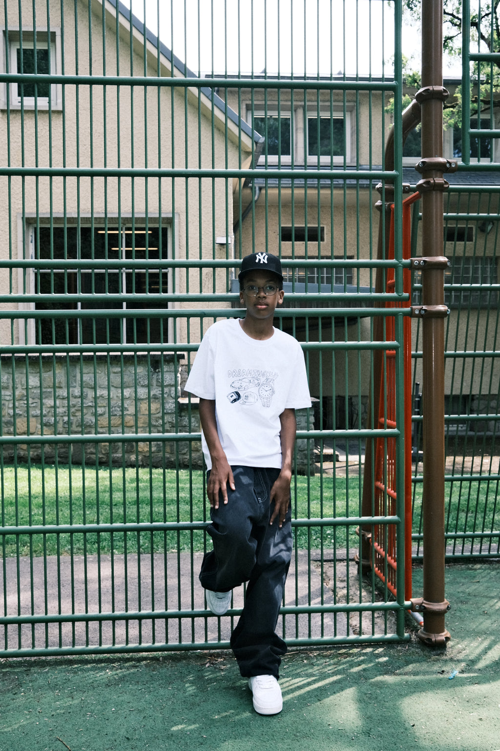 DREAMINGBUSY Materialistic Dreams Sketch T-Shirt White