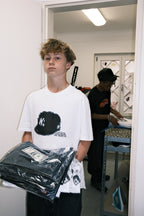 DREAMINGBUSY Painted Yankee Cap T-Shirt White
