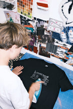 DREAMINGBUSY Concrete Jungle Sketch T-Shirt Black