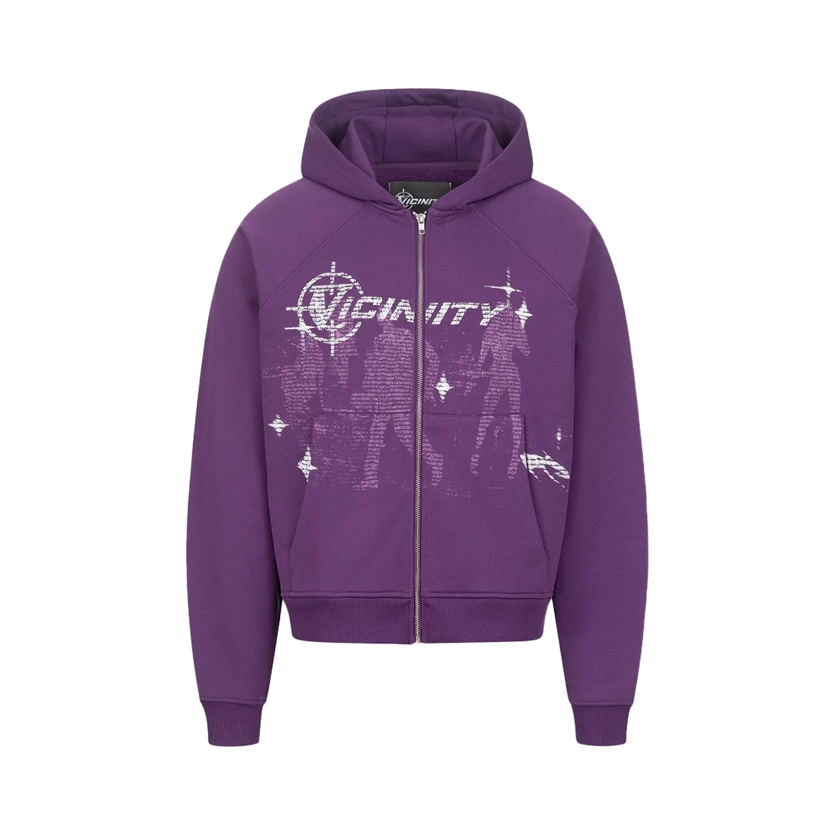 VICINITY Binary Zip Hoodie Purple