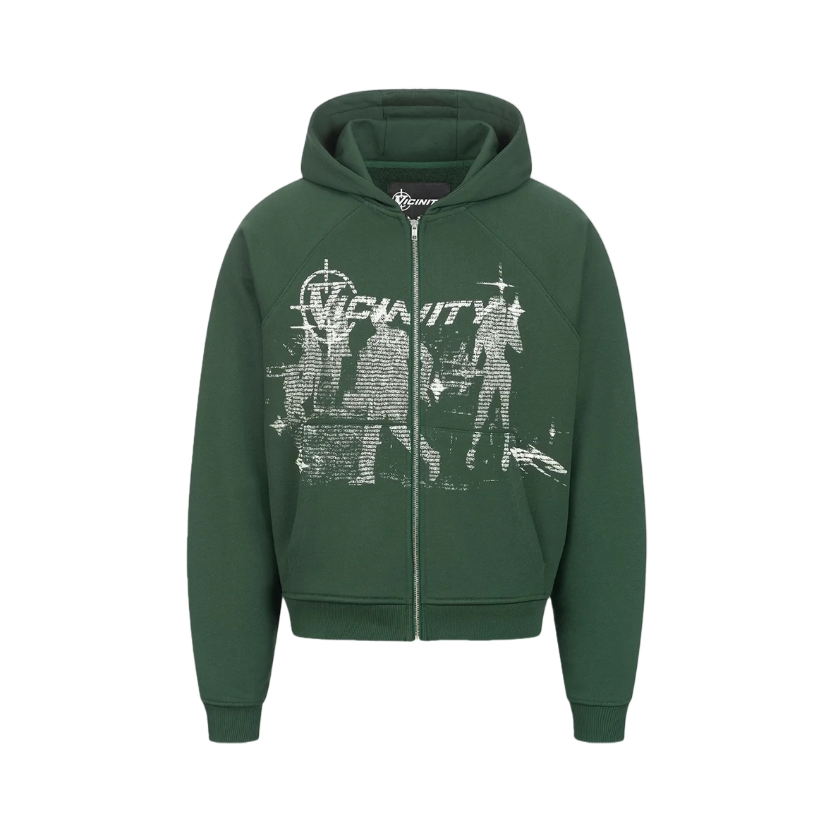 VICINITY Binary Zip Hoodie Green