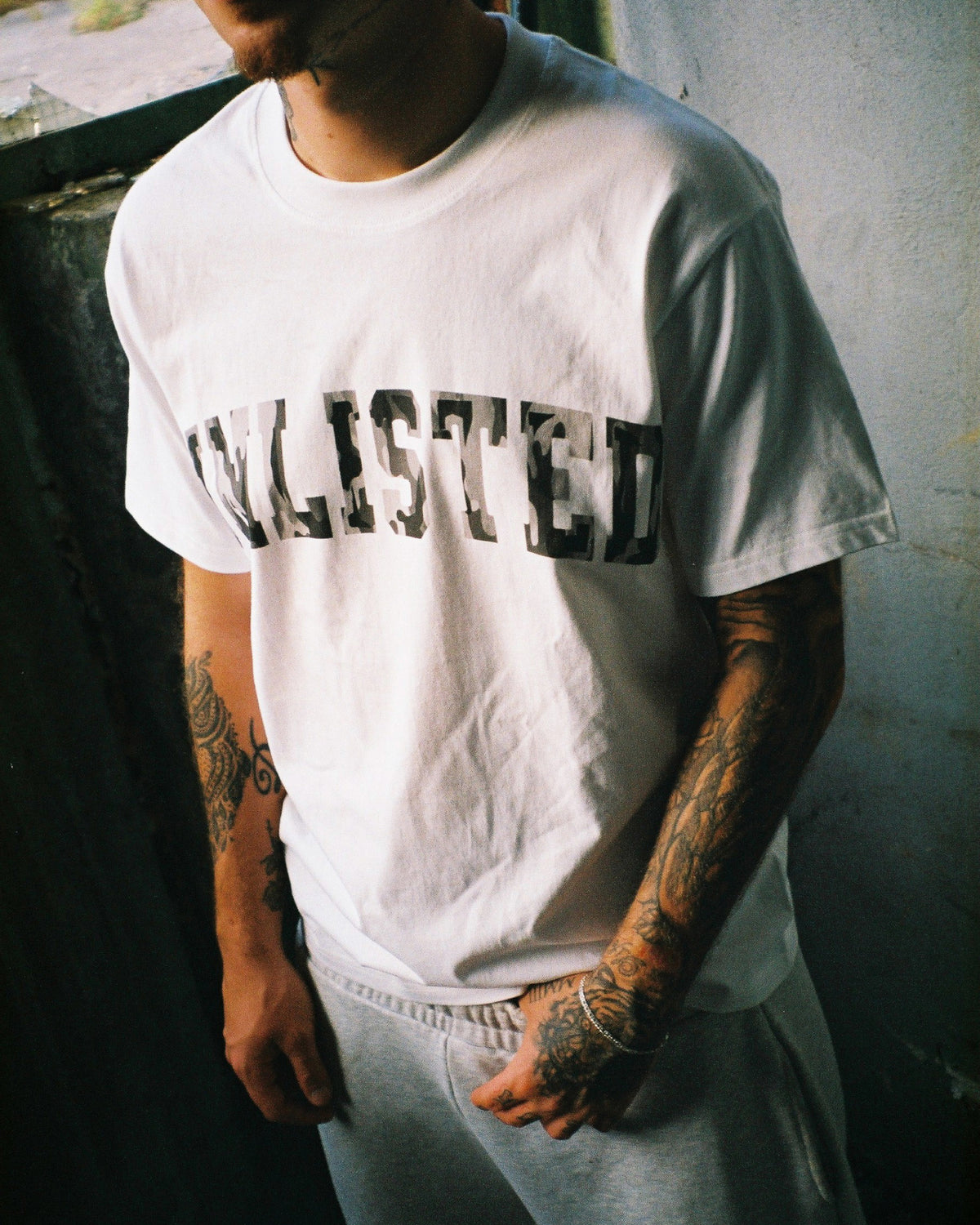 UNLISTED Camo T-Shirt White