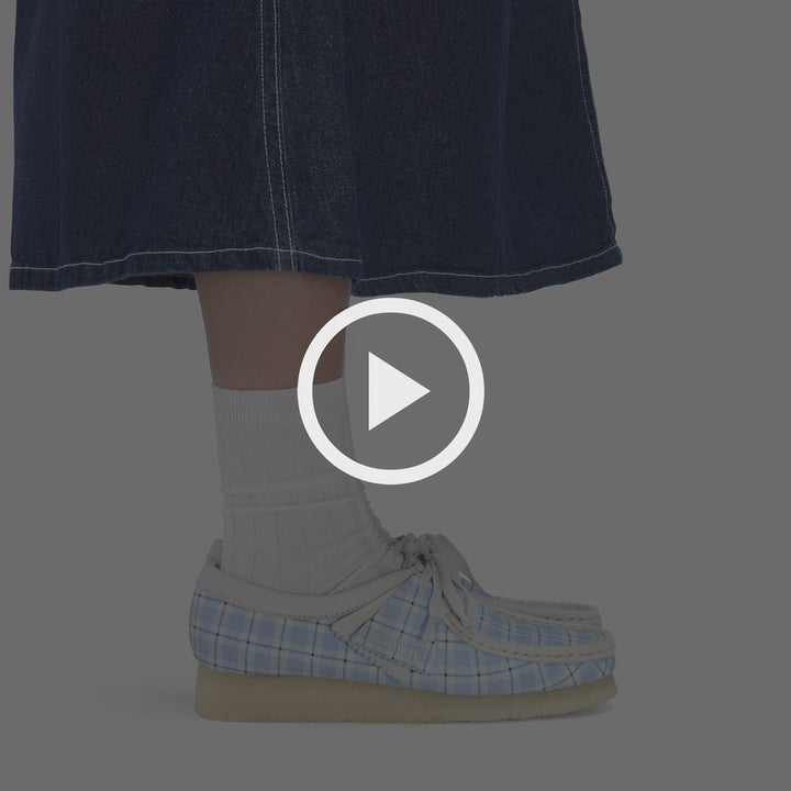 CLARKS ORIGINALS Wallabee Blue Check (W)