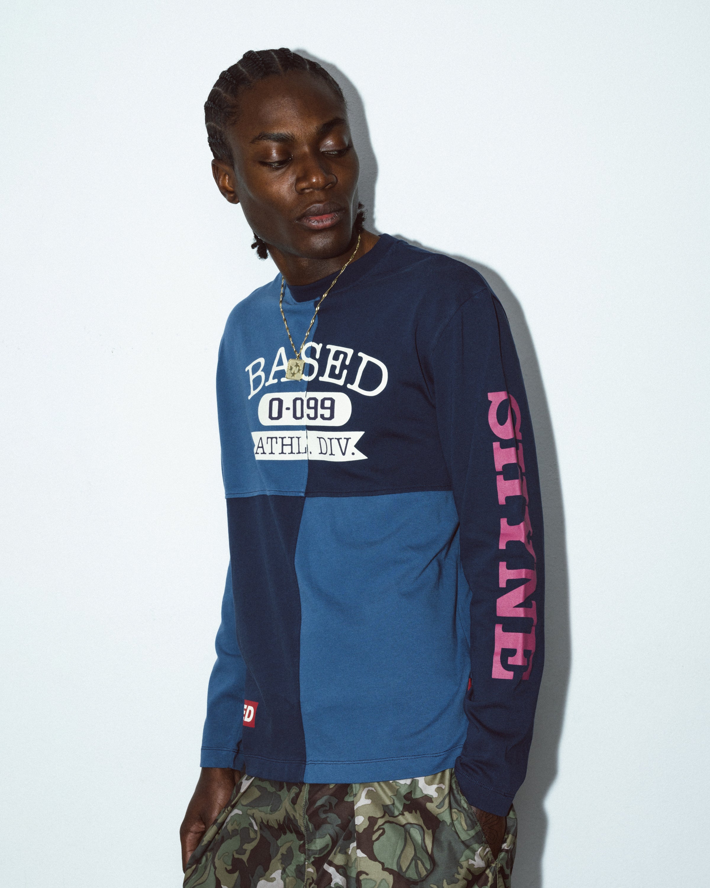 99BASED ATHL Colourblock Longsleeve Navy