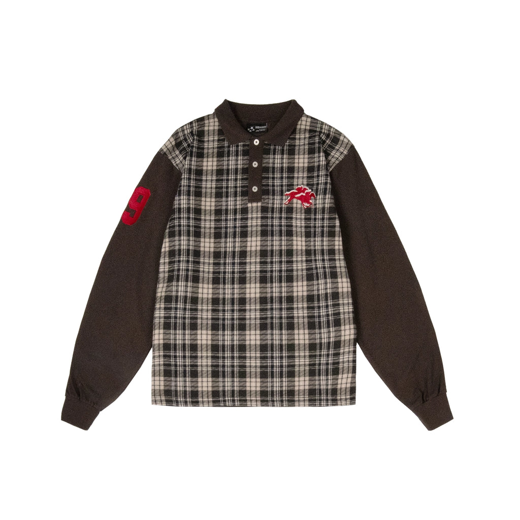 99BASED Atlanta Longsleeve Poloshirt Brown
