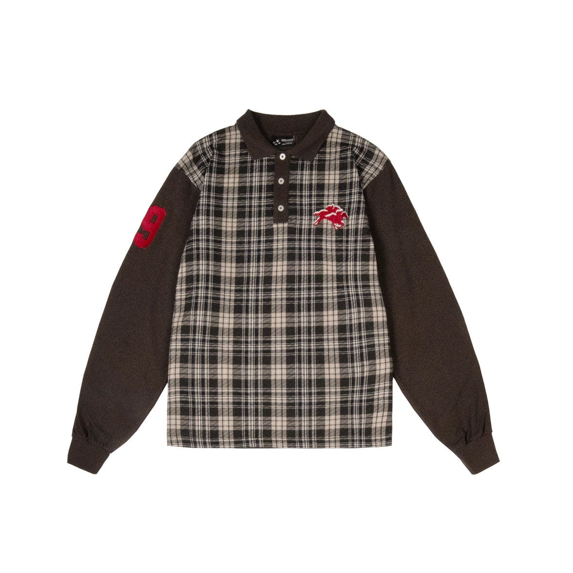 99BASED Atlanta Longsleeve Poloshirt Brown