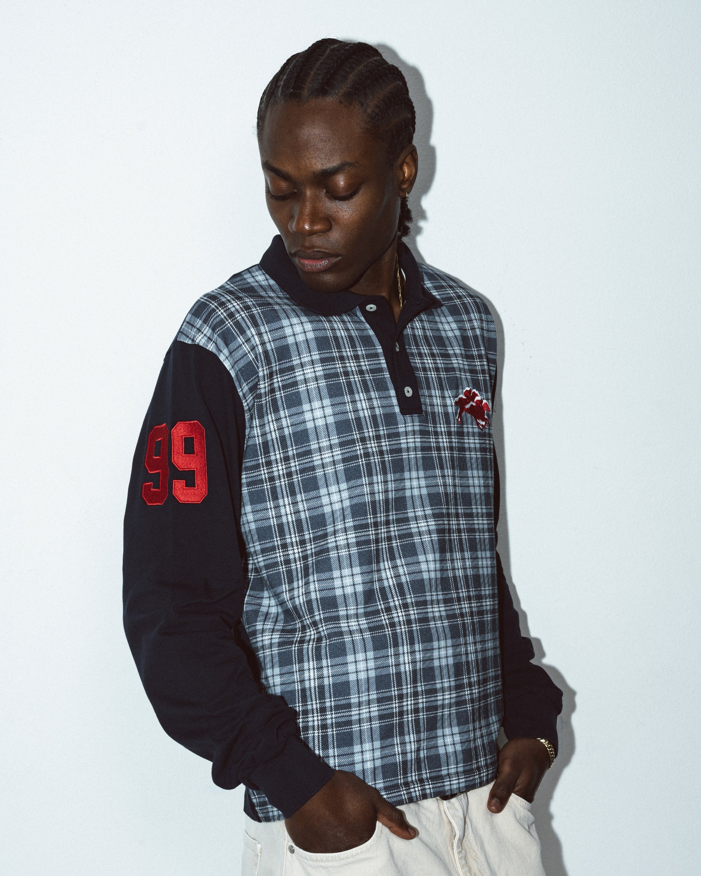 99BASED Atlanta Longsleeve Poloshirt Navy